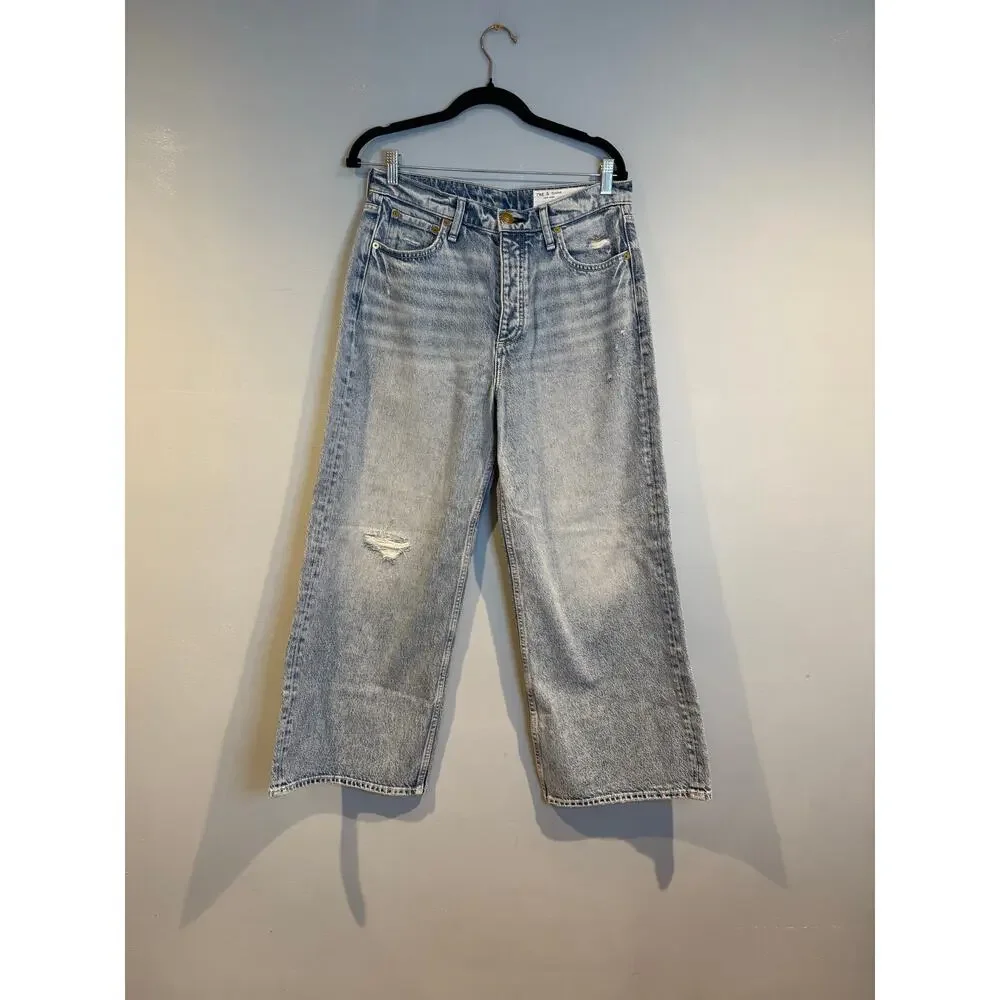 Rag & Bone New York High-Rise Ankle Wide Leg Jeans – Size 29 - Picture 1 of 6